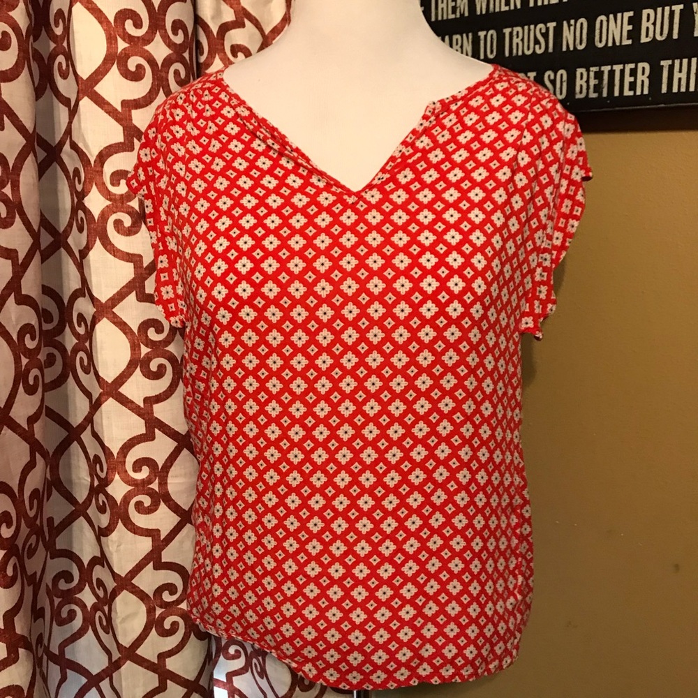 Blouse with Cap Sleeves